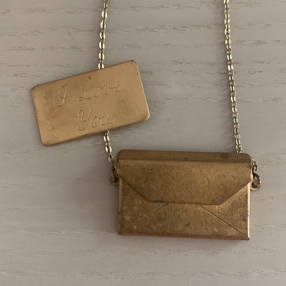 I Love You Envelope Letter Adjustable Necklace - Picture 3 of 10